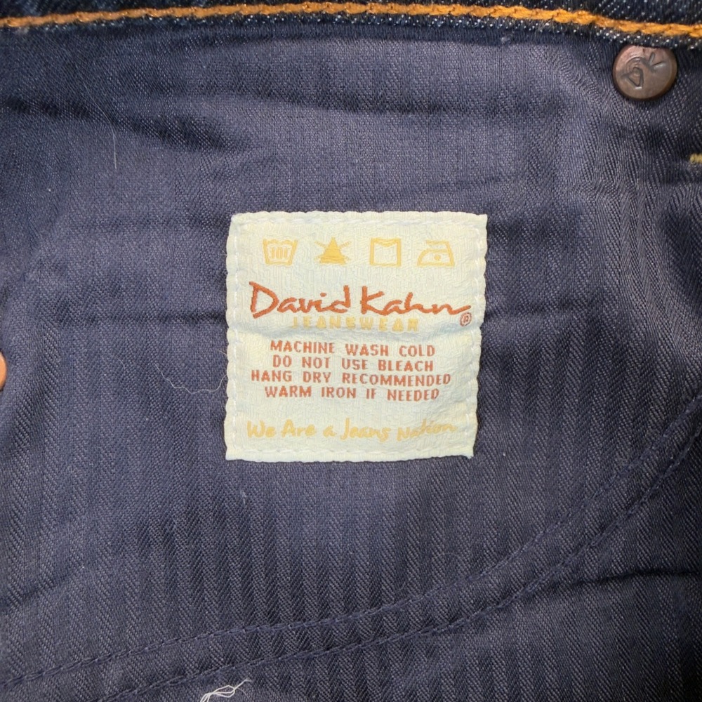 David Kahn Womens Jeans 31 Style 3747 Dark Wash Low Rise Flare Bootcut USA - Picture 5 of 12
